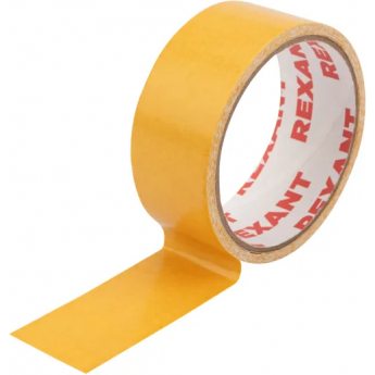 Двухсторонний скотч REXANT, тканевая основа 38 мм, ролик 5 м