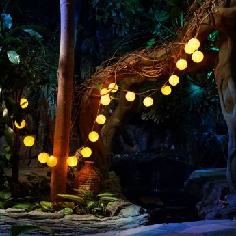 Гирлянда садовая REXANT ПЕКИН ДЕНГ, 335 см, 3000К, встроенный аккумулятор, солнечная панель