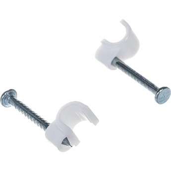 Крепеж кабеля REXANT круглый 3 мм, белый (упак. 50 шт.) Крепеж кабеля REXANT круглый 3 мм, белый (упак. 50 шт.)