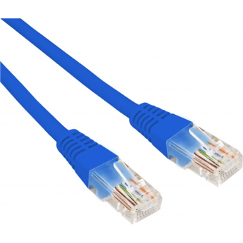 Патч-корд REXANT U/UTP 5e, RJ45-RJ45, неэкранированный, 26AWG, LSZH, синий, 0.5 м