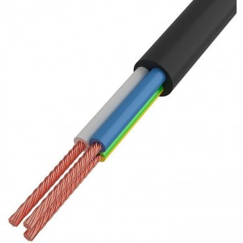 Провод REXANT ПВС 3x0.75 мм² соединительный черный 50 м Провод REXANT ПВС 3x0.75 мм² соединительный черный 50 м