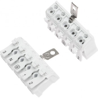 Пружинная соединительная 5-полюсная клемма REXANT КСП с заземлением и ножками 50 шт Пружинная соединительная 5-полюсная клемма REXANT КСП с заземлением и ножками 50 шт