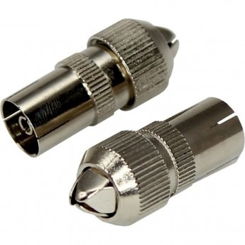 Разъем REXANT FD-2420 гнездо TV без пайки металл Разъем REXANT FD-2420 гнездо TV без пайки металл