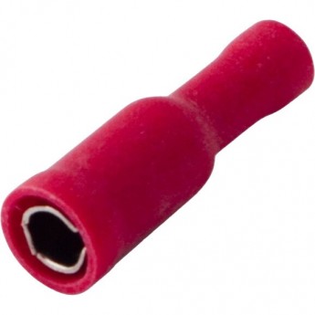 Разъем штекерный изолированный REXANT гнездо 4 мм 0.5-1.5 мм² (РШи-м 1.5-4/РШИм 1,25-5-4) красный