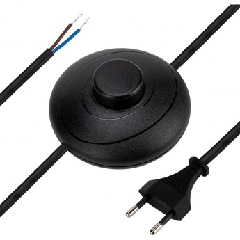 Сетевой шнур REXANT с напольным переключателем 2х0.75 мм² 2.5 м черный Сетевой шнур REXANT с напольным переключателем 2х0.75 мм² 2.5 м черный