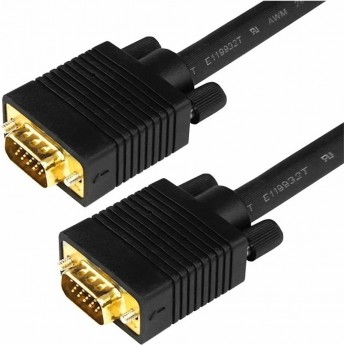 Шнур REXANT VGA - VGA с ферритами, 3м, черный, Gold Шнур REXANT VGA - VGA с ферритами, 3м, черный, Gold