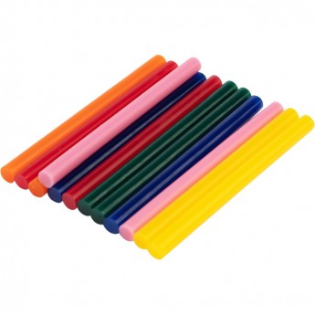 Стержни клеевые REXANT Ø 7 мм 100 мм цветные, 12 шт. Стержни клеевые REXANT Ø 7 мм 100 мм цветные, 12 шт.