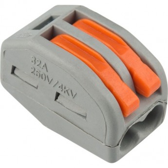 Универсальная клемма REXANT СМК 222-412, 2-проводная серая 0,08-2,5/4 мм² (20 шт./уп.) Универсальная клемма REXANT СМК 222-412, 2-проводная серая 0,08-2,5/4 мм² (20 шт./уп.)