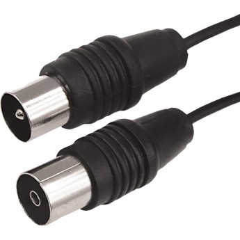 ВЧ-кабель REXANT, ТВ-гнездо - ТВ-штекер, длина 7 метров, черный ВЧ-кабель REXANT, ТВ-гнездо - ТВ-штекер, длина 7 метров, черный